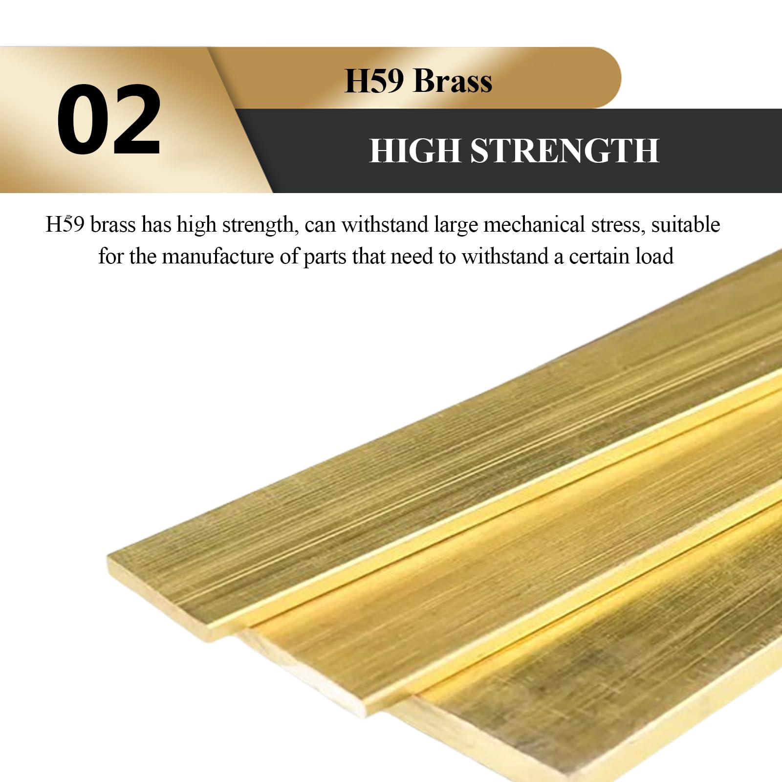 WSYCWG Brass Flat Bar Easy Workability, Rectangle Metal Plate 12×12×500Mm-12×25×500Mm Perfect for Precision Machining,12×15×500mm