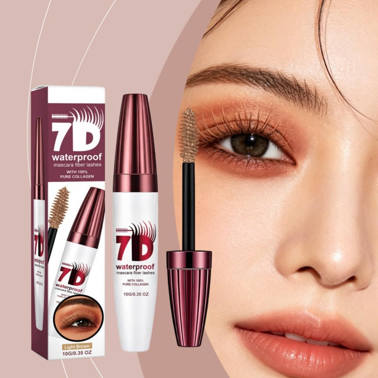 Mascara Volume Impermeabile 7D Nero Colossale | Waterproof, Lunga Tenuta, Volumatore, Effetto Ciglia Spesse e Curve