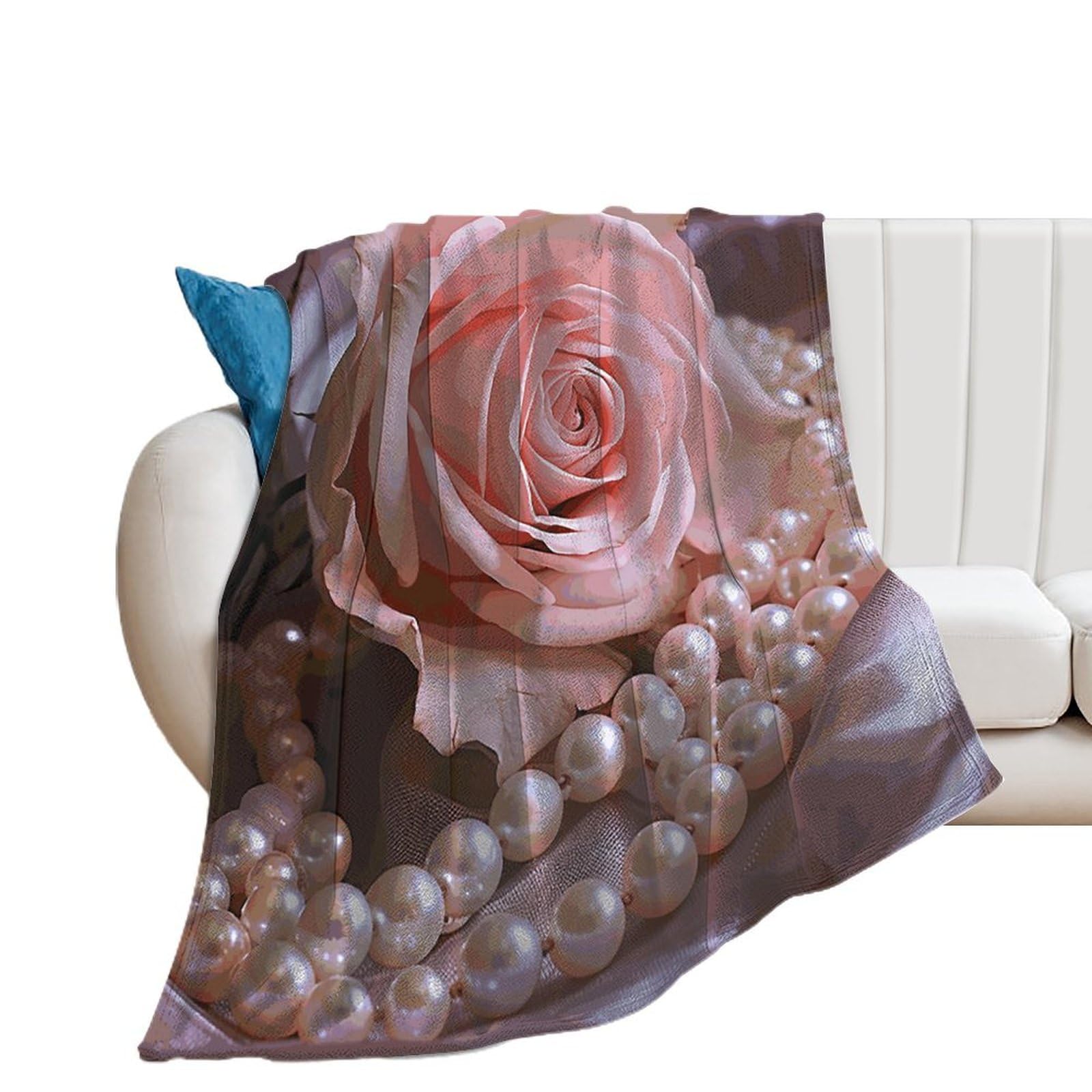 Plaid flanelle rose pour canapé idéal contre les soirées fraîches