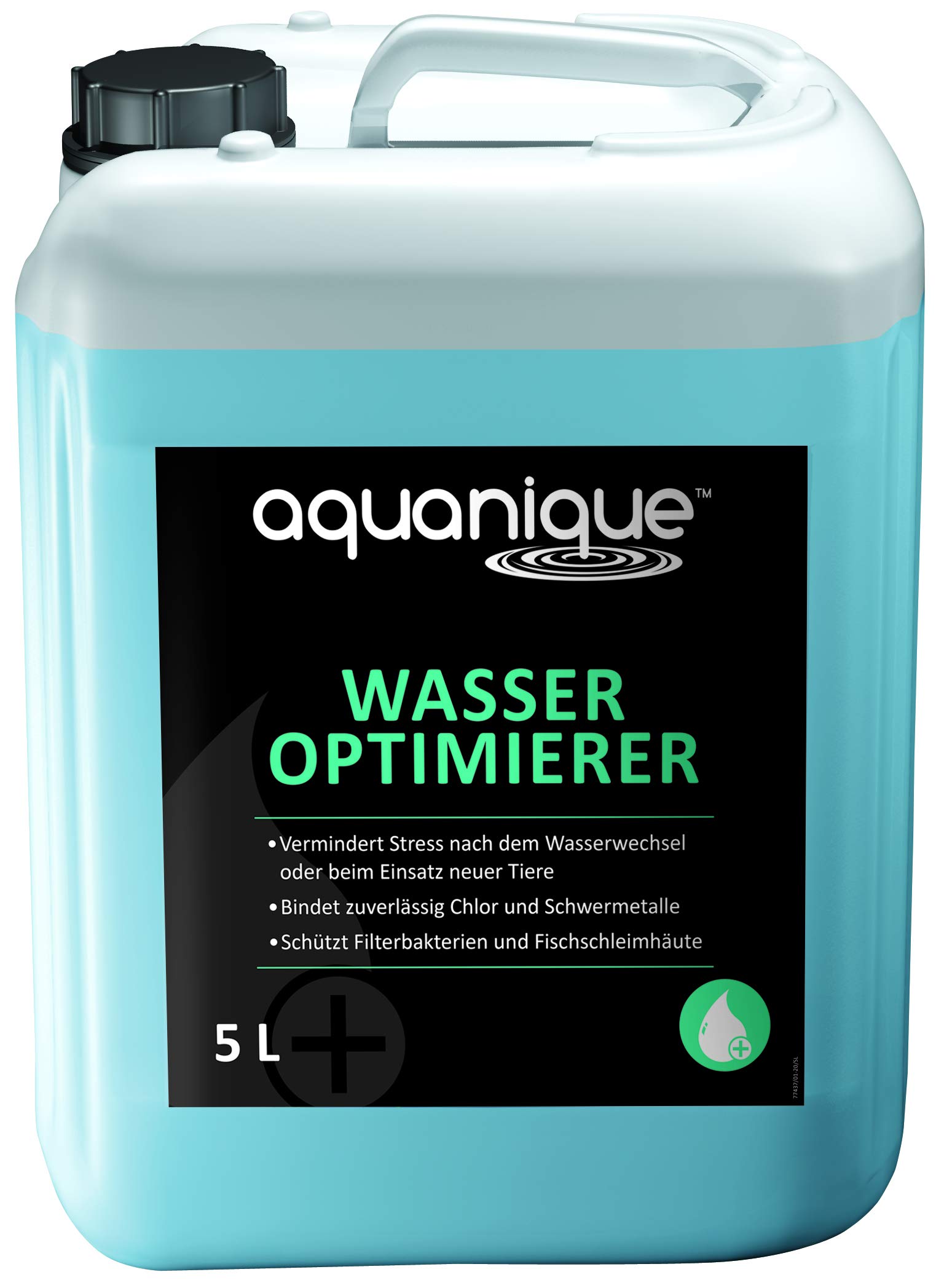 AQUANIQUE Optimizador de Agua de 5 l (para 20.000 l) | Cuidado del Agua para acuarios | Cambio de Agua | Cuidado del Acuario apropiado