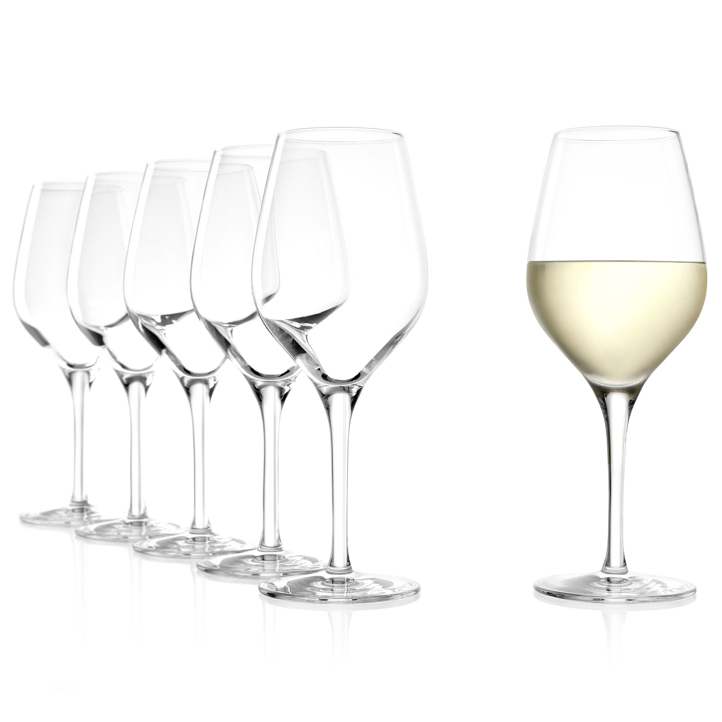 Stölzle Lausitz Verres à Vin Blanc Exquisit Lot de 6 350 ml – Verres en Cristal Haut de Gamme pour Vins Blancs Corsés – Élégants & Durables, Lavables au Lave-Vaisselle, Fabriqués en Allemagne