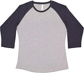 Women Fine Jersey Raglan 3/4 Sleeve Baseball Tee (3530)