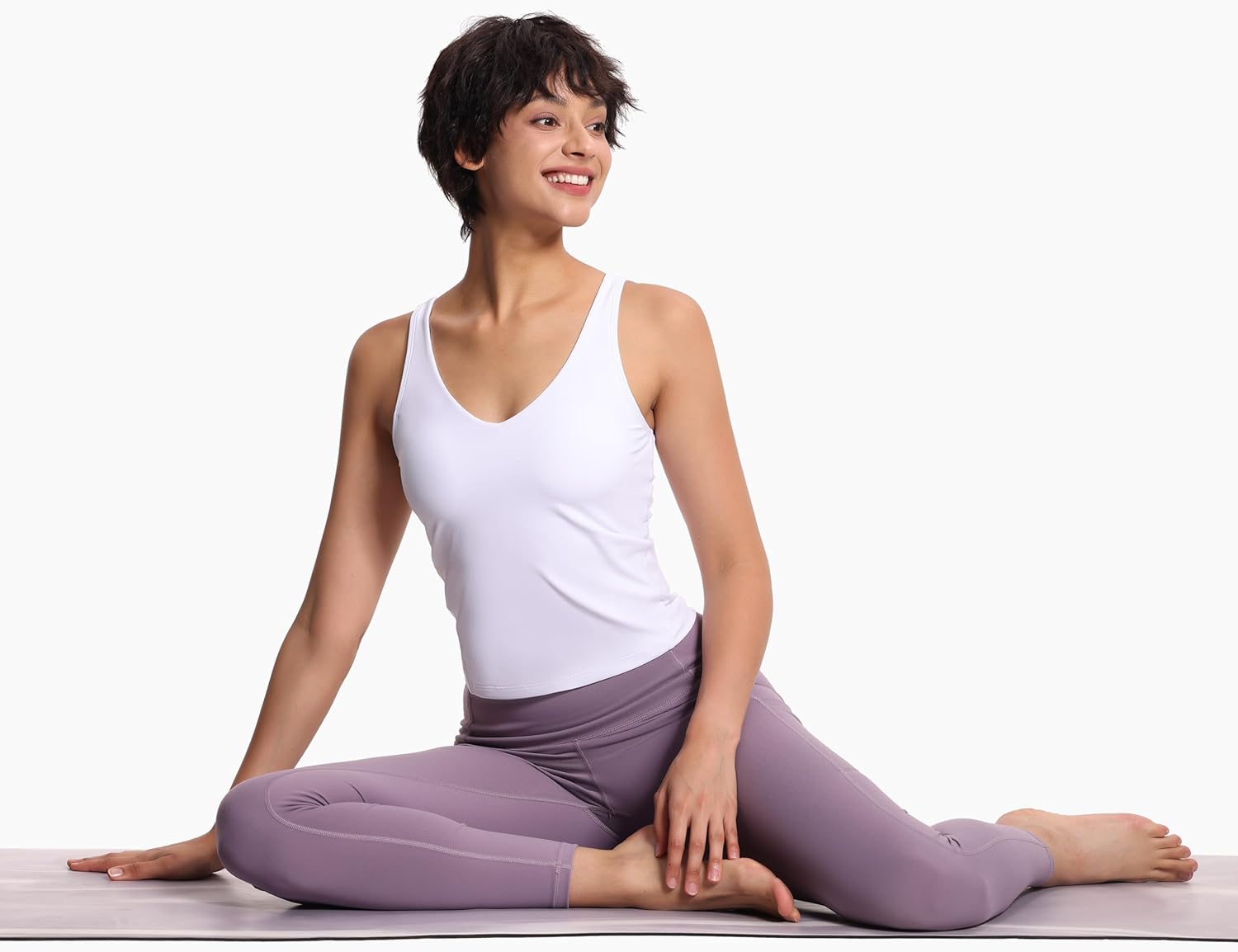 Dragon Fit Women's Padded Workout Tank Tops Fitted Wirefree Longline Sports Bra for Gym Yoga - Image 5