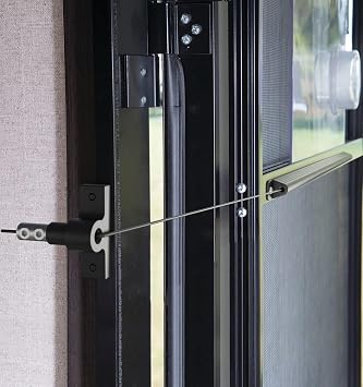Aluminum RV Screen Door Closer with Spring Keep Mesh Door Closed | Automatic Close Camper Screen Door with Adjustable Tension, Keep Pest Out, RV Essential Parts for Travel Trailer Beginners