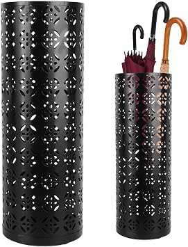 Umbrella Stand Rack for Entryway, Metal Round Umbrella Organizer Bin Metal Umbrella Holder for Home Office Indoor (Large)