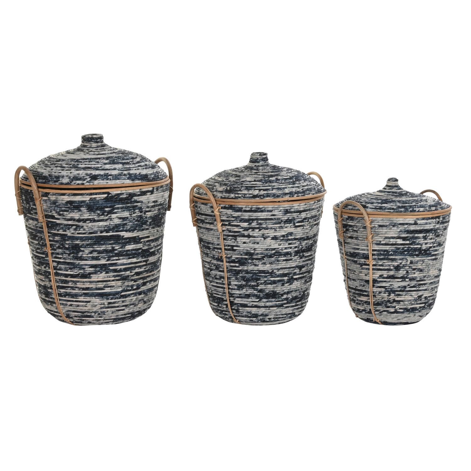 CESTA SET 3 RATAN 56X51X62 NEGRO