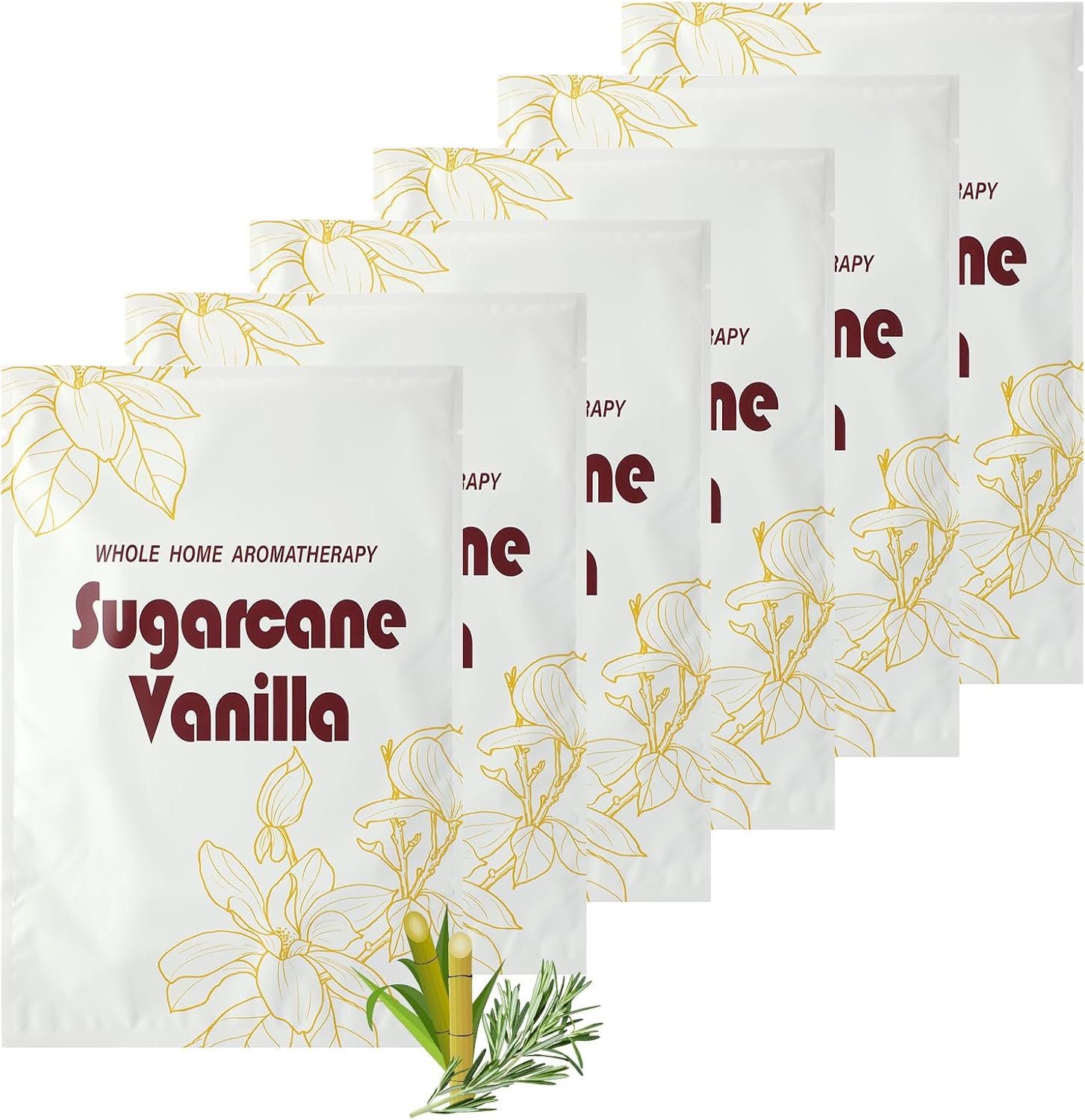 6 Pcs Whole House Air Freshener Filter Aromatherapy Whole Home HVAC Air Freshener System for Home Office Lasting Fragrance (Sugarcane Vanilla)