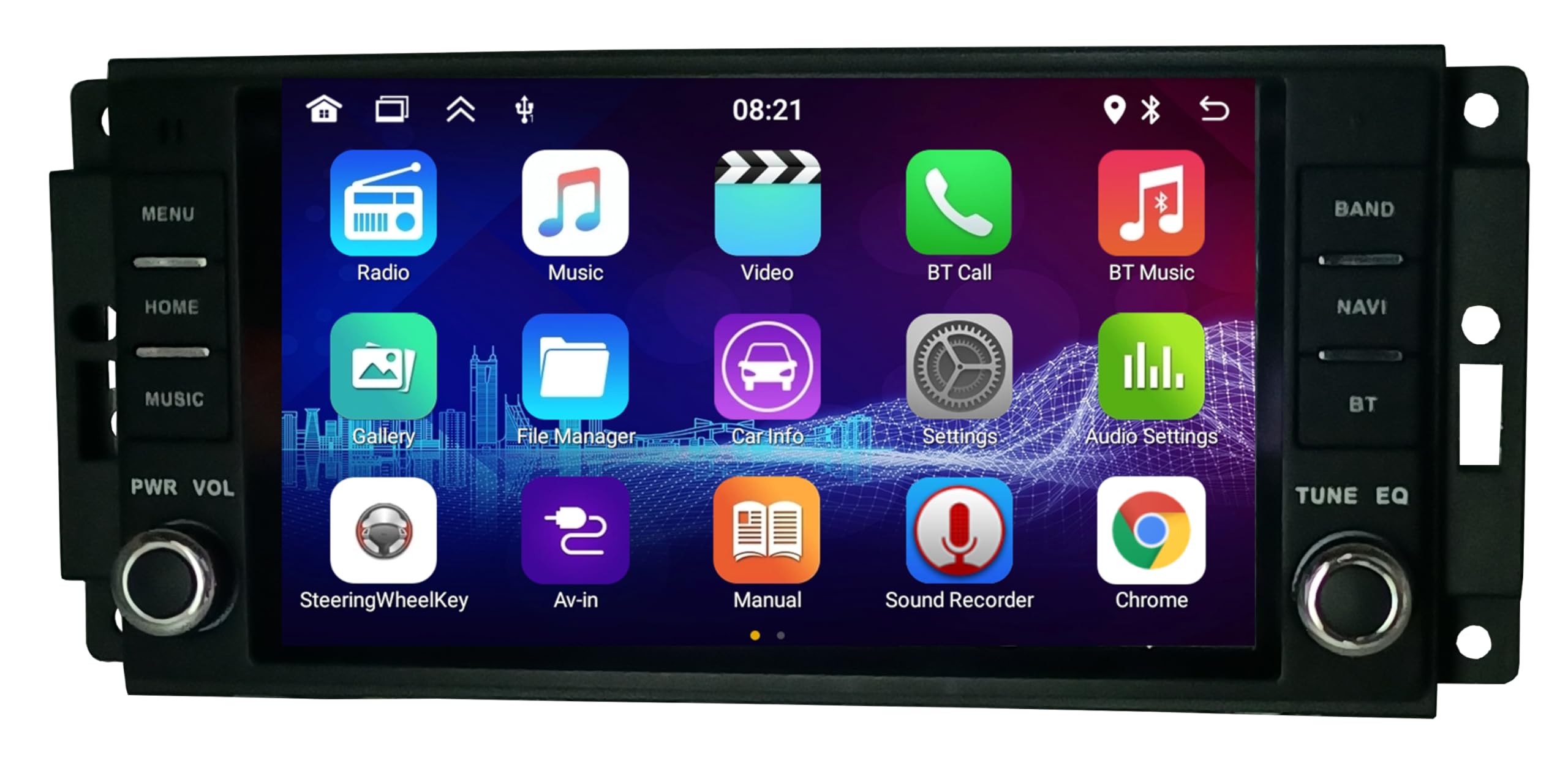 Andriod 12 for Jeep Wrangler Patriot Compass JK Grand Cherokee Dodge Ram Chrysler Stereo Upgrade 7 Touchscreen Built-in Bluetooth CarPlay Android Auto Free Backup Camera (4G RAM+64G ROM+Knob)