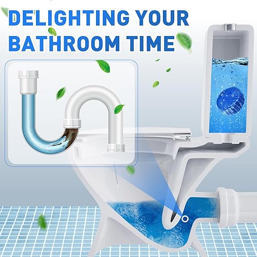 Miniatura 4 de Qualirey Paquete de 100 pastillas limpiadoras automáticas para inodoro, inodoro, de larga duración, para baño, color azul