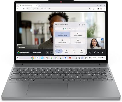 Lenovo Chromebook i - Everyday Laptop - Google Gemini - Intel N150 CPU - 15.3" WUXGA IPS Display - 8GB RAM - 128GB Storage - Integrated Intel Graphics - Luna Grey