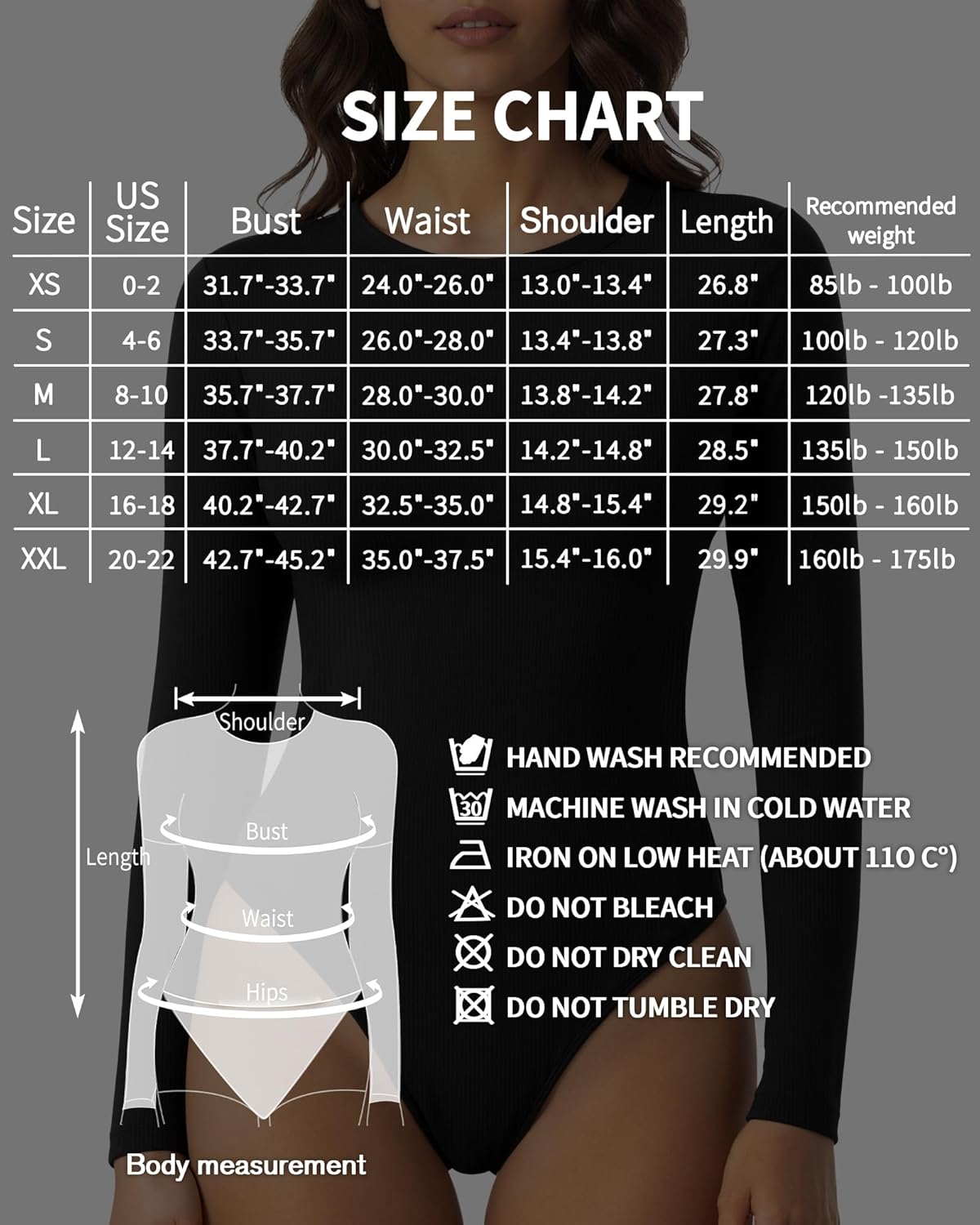 Womens Long Sleeve Crew Neck Body Suits Fall Ribbed Knit Thong Bodysuits Shirts Basic Tops 2025 - Image 7