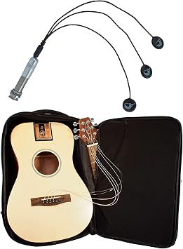 Journey Instruments EP001K Three Balanced German Made Passive Pickup + PJ410N Travel Acoustic Guitar with Portable Backpack Case African Mahogany
