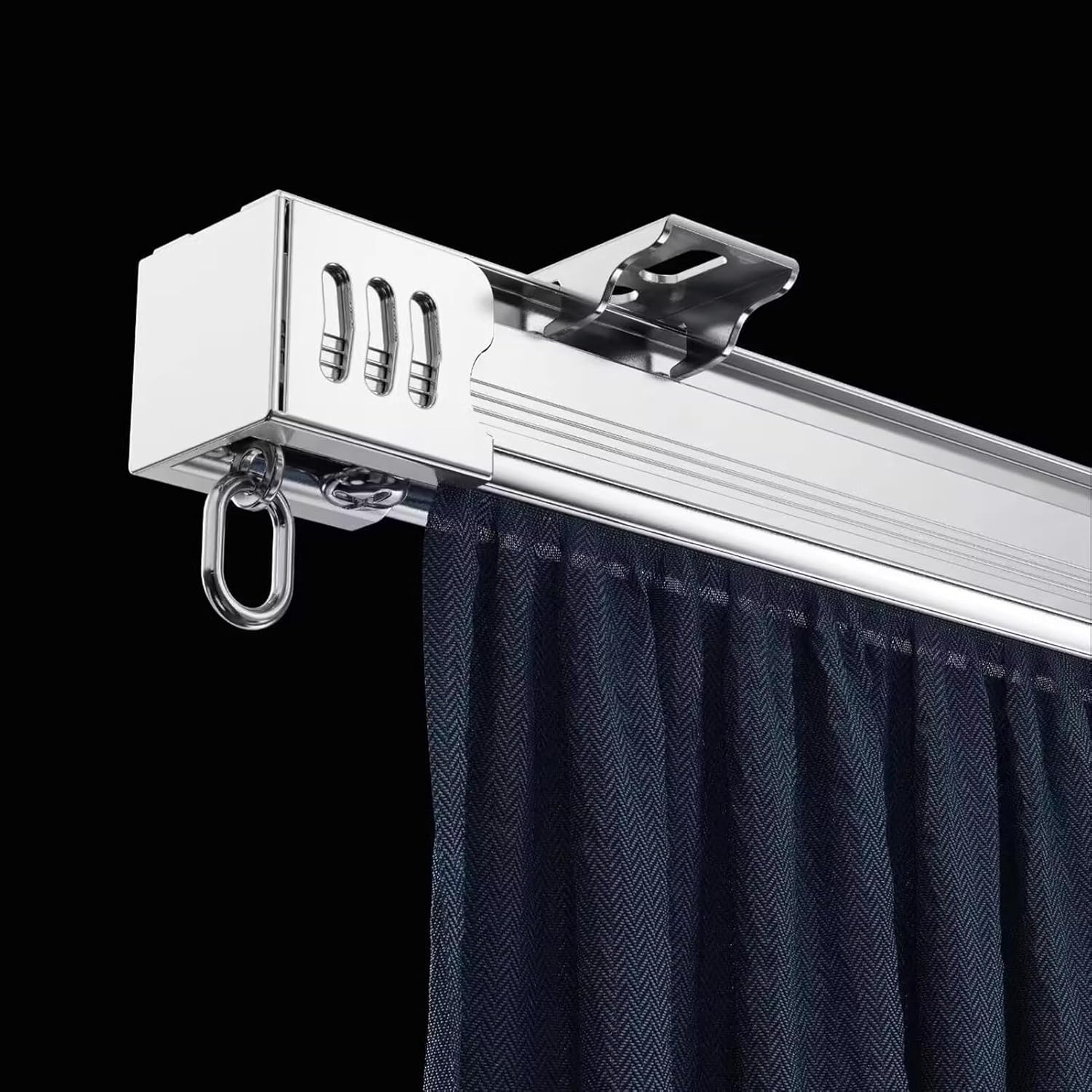 White Ceiling Mount Curtain Track - 9ft Sliding Bay Window Curtain Rod & Fittings for Hospital, RV, Bunk Area Privacy - Durable & Easy Install