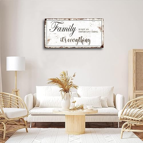 Miniatura 65 de Arte de pared en lienzo con citas inspiradoras para el hogar y la familia, arte de pared con texto en inglés «Home Sweet Home» enmarcado, con citas