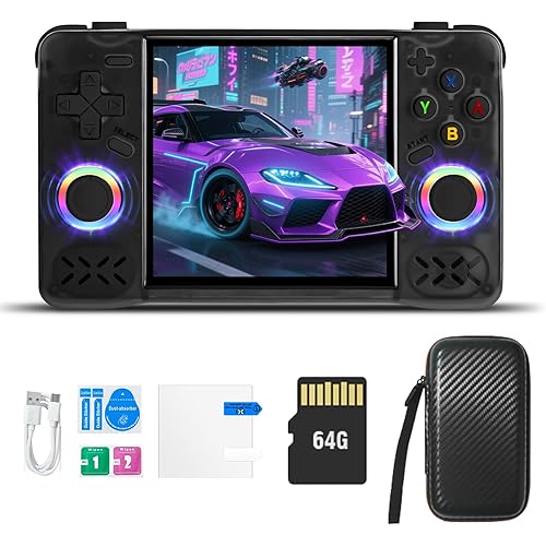 XF40H Retro Handheld Game Console - 4-inch Full-Lamination Screen, Linux OS, 18000+ Classic Games, 4000mAh Battery, WiFi Multiplayer & Hall Triggers - Supports 2.4G Wireless Controllers