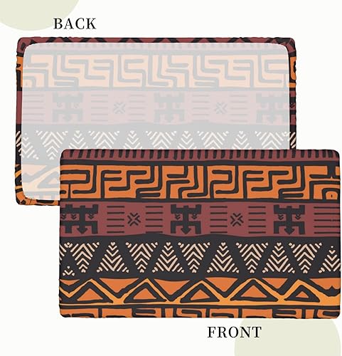 Miniatura 2 de Mantel tribal africano de tela de barro para mesas rectangulares, a prueba de aceite, a prueba de derrames y fácil de limpiar, mantel de mesa con