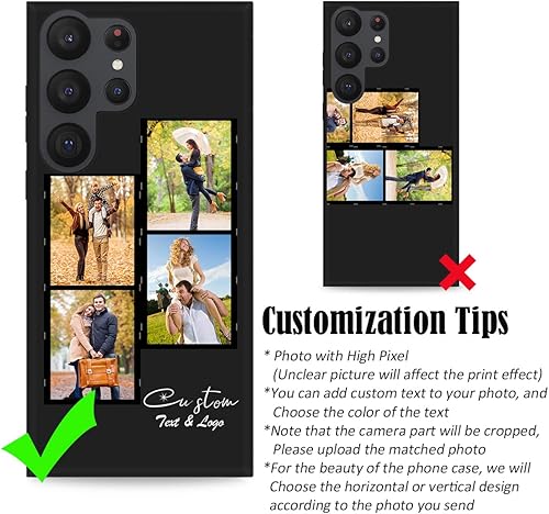 Miniatura 3 de Funda de teléfono personalizada para Samsung Galaxy S23 Ultra con texto de collages de imágenes, cubierta personalizada para teléfono, funda