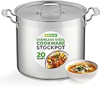 Vista 17 de NutriChef Olla de acero inoxidable de 12 cuartos de galón con tapa de acero inoxidable – Olla grande de grado alimenticio 18/8 resistente