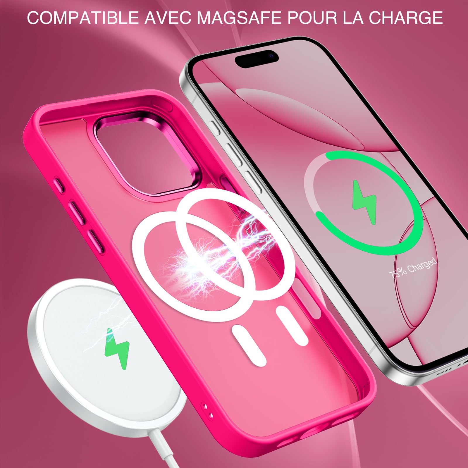 GUAGUA Coque Magnétique Pour IPhone 14 Pro Max, Compatible