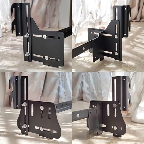 Miniatura 4 de Adaptador de soportes para marco de cama, soportes de cabecera para marco de cama de metal, kit de fijación de cabecero, 2 placas de modificación de