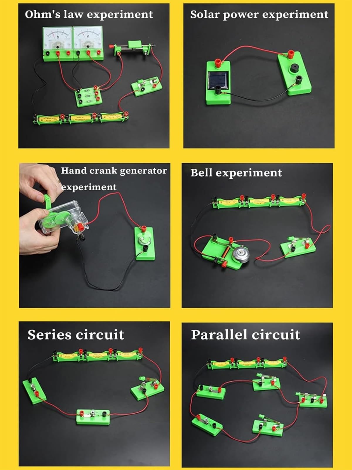 Elektrizitäts- und Magnetismus-Erkundungskit, Physikausrüstung, komplettes Set mit elektrischem Experimentierkasten, Schaltung für die Aufnahmeprüfung zur High School, Ph