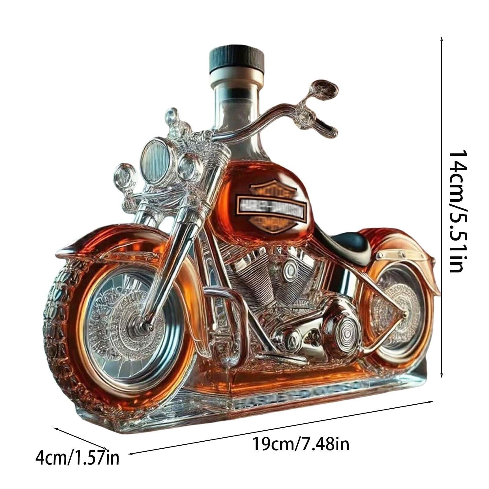 Bottiglia decanter per whisky da 300 ml, statua artistica, bottiglia di whisky e vino a forma di motocicletta 3D, bottiglie di vino vuote creative per la conservazione di liquori
