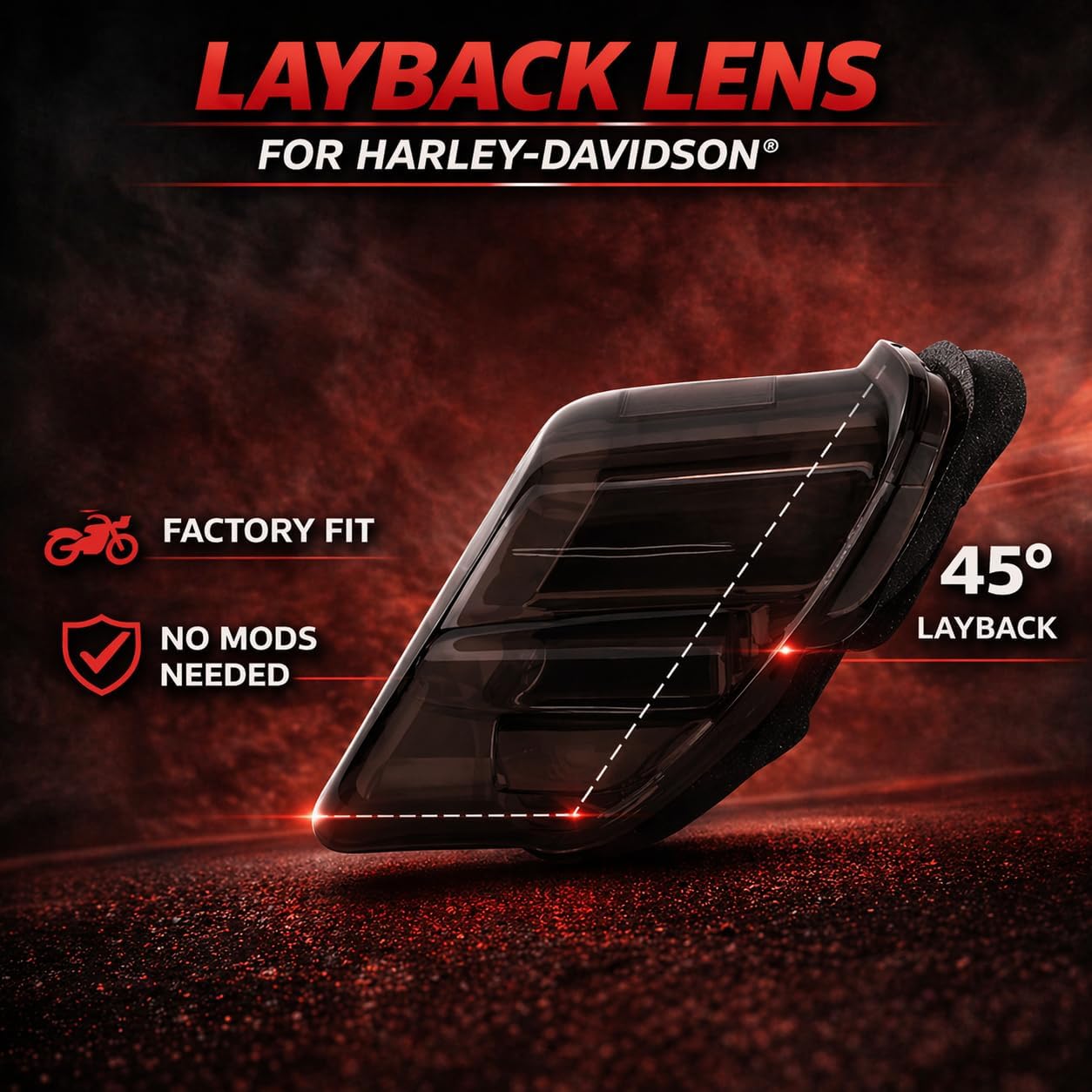 Eagle Lights Smoked Strobing LED Tail Light Upgrade for Harley Davidson Sportster/Softail/Touring/Dyna