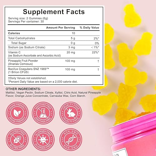 Miniatura 8 de Gomitas femeninas de fuente de probióticos vaginales de primera calidad, suplemento de salud vaginal, fuente vital, gomitas femeninas para mujeres,