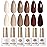 Born Pretty Gel Nail Polish 6 Colos,Nude Brown Skin Tone,Roasted Chestnuts Chocolate Gel Polish Collection Neutral Beige Khaki Gel Polish Kit All Seasons Nail Art Manicure DIY for Home Salon