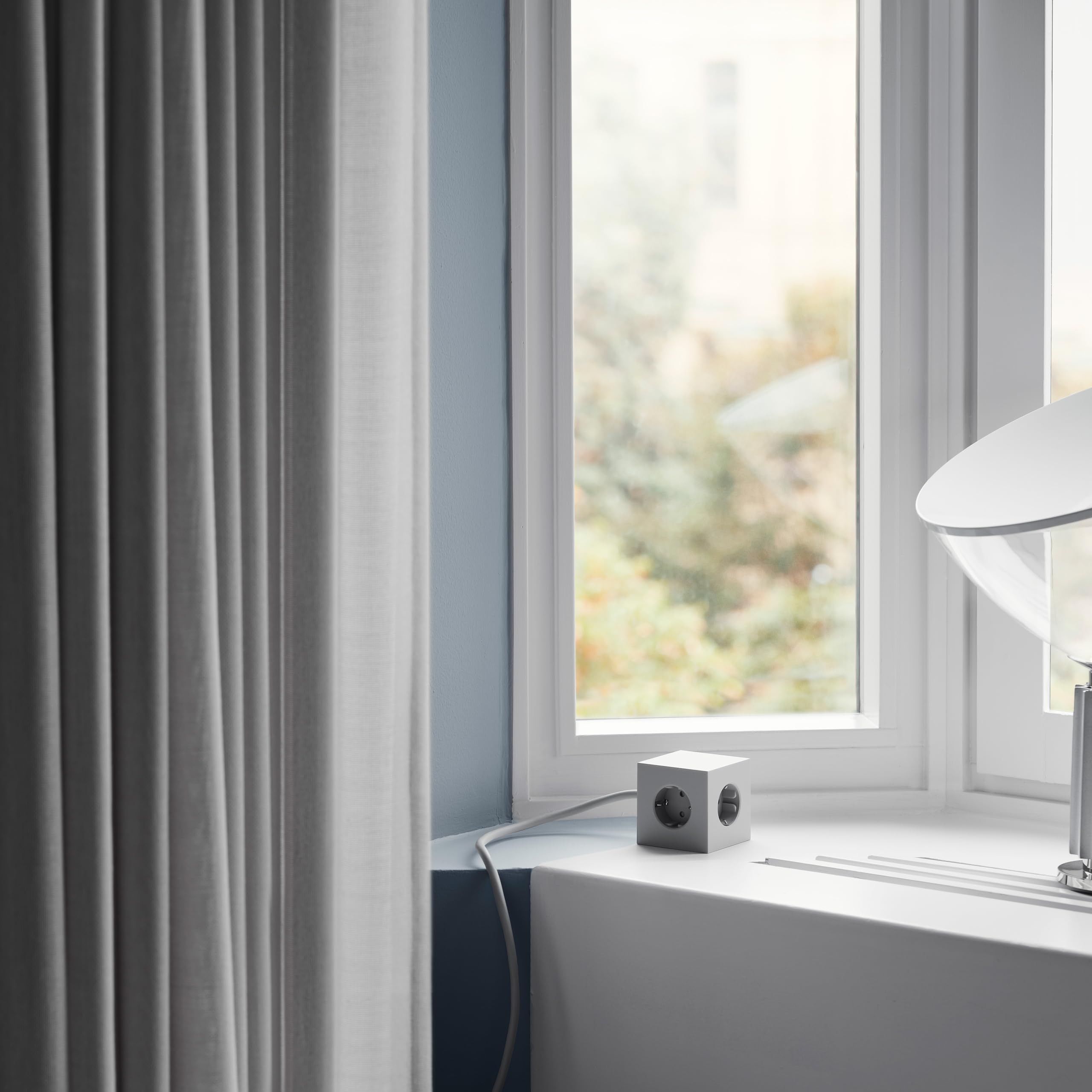 Avolt Square 1 Multipresa Cubo Design Elegante, 3 Prese, 2 USB-C 30W | Multipresa design elegante grigia. Cubo multipresa magnetico, ricarica USB-C 30W per scrivania, casa e ufficio
