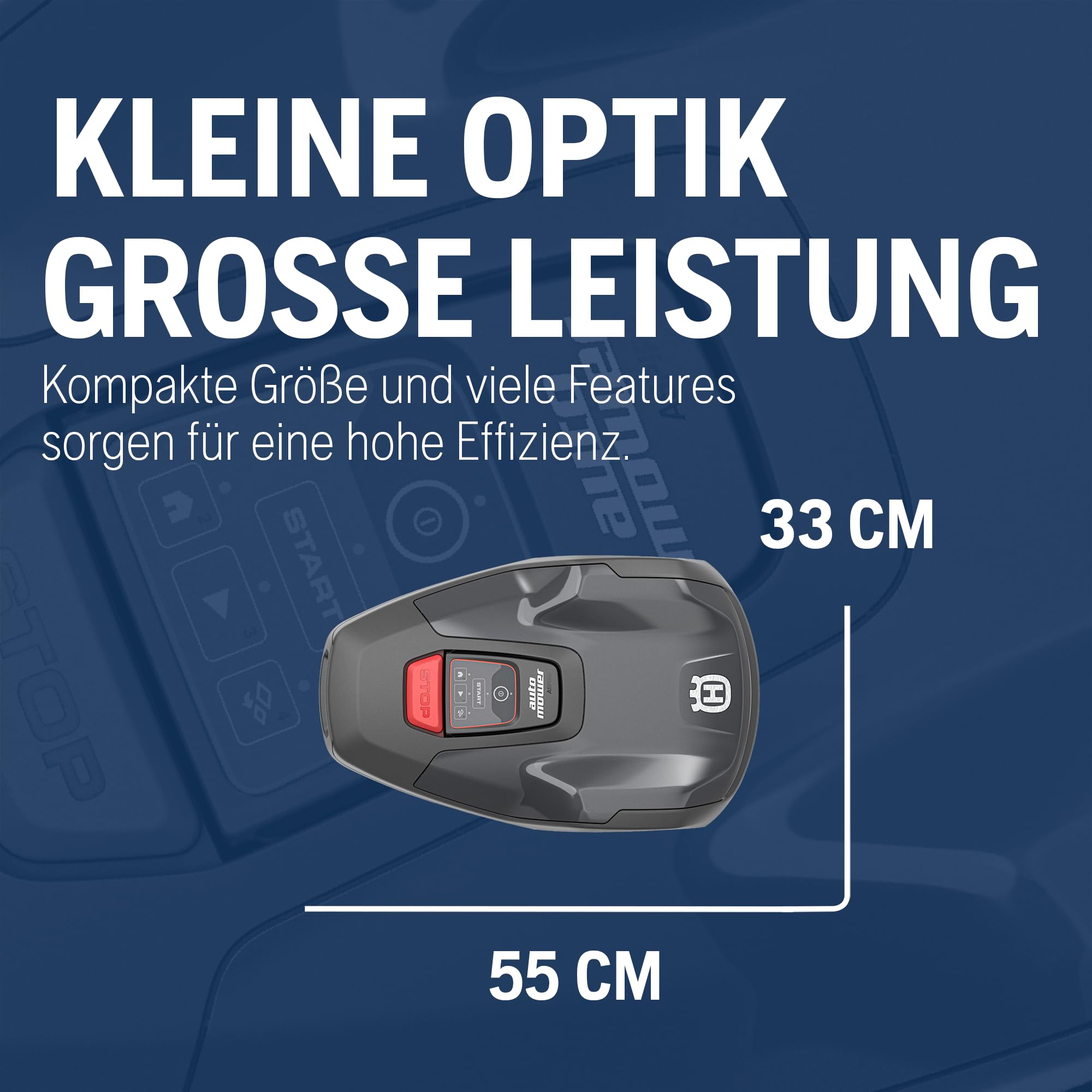 Husqvarna Mähroboter Automower Aspire R4 für 400 m² Fläche I Akku Rasenmäher Roboter, Steuerung per Connect App (inkl. Sprachsteuerung, WLAN, Bluetooth) mit Installations-Kit