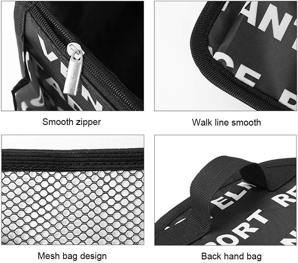 Waterproof Backpack Handbag Organizer Insert Divider Travel Bag with Zipper Portable Cosmetic Bag Organizer Insert Nylon Inner Bag Organizer (Blue Stripes) - Image 5