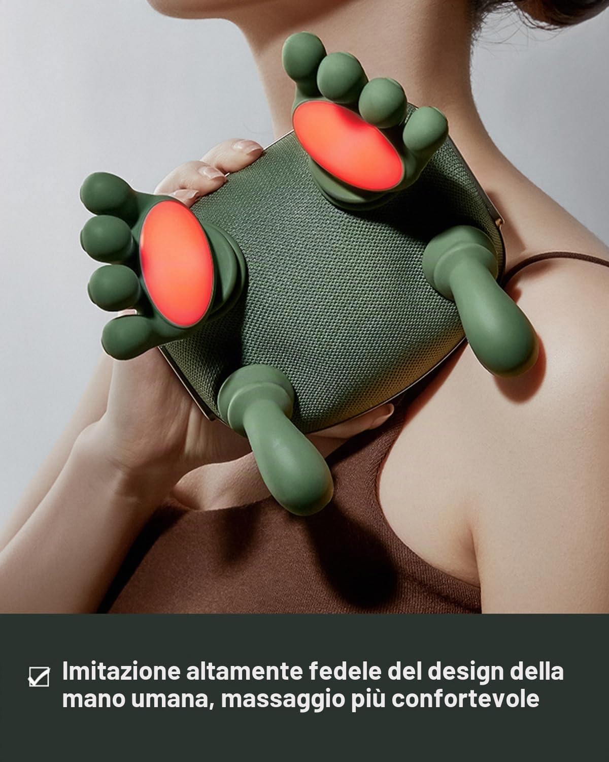 Massaggiatore 4D per il Collo con Applicazione a Caldo, Massaggiatore Portatile a Tre Fasi Regolabile per Scenari in Ufficio e in Viaggio, Allevia il Dolore alla Spalla e lo Stress