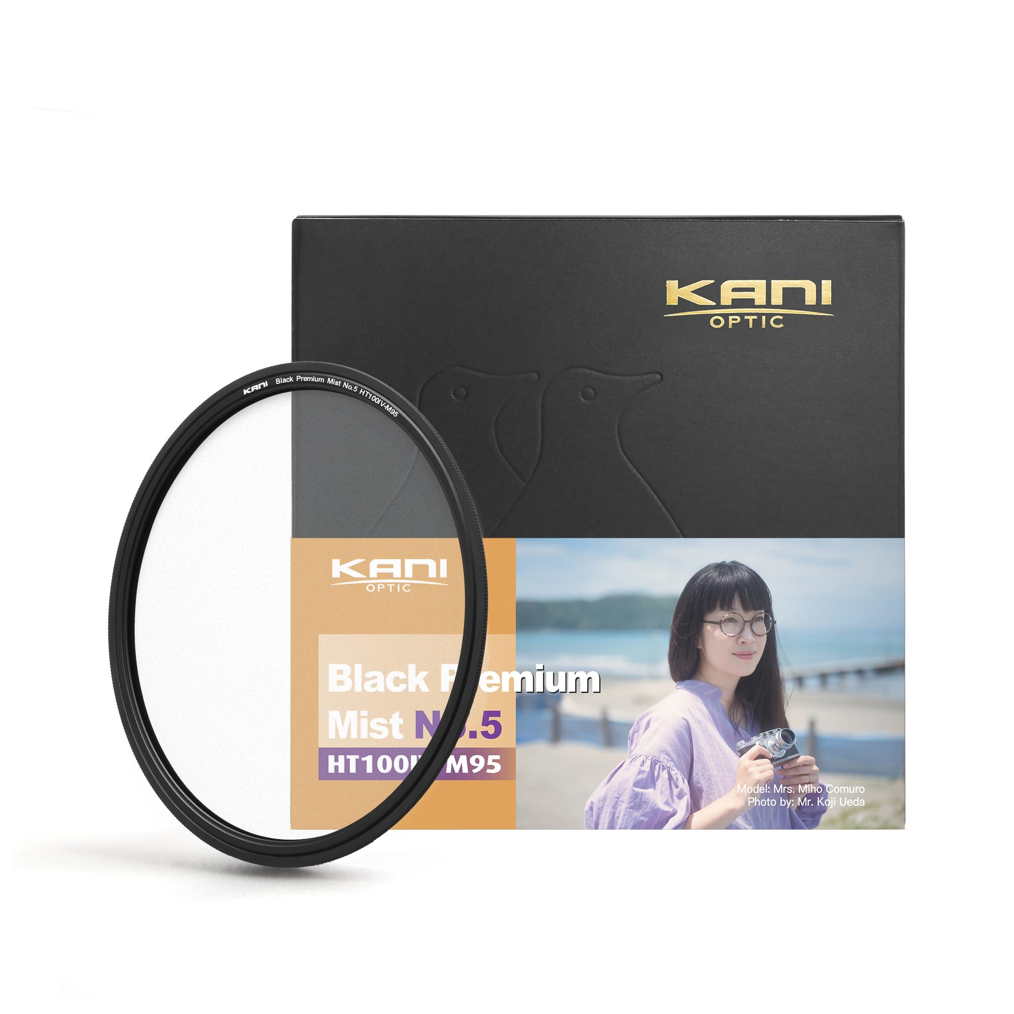 KANI 815804 100mm Wide Soft Filter Black Premium Mist No.5 HT100IV-M95 Magnetic 100mm Width Holder for HT100 IV Square Filter Accessories, Soft Effect, Contrast Adjustment, Low Reflectivity