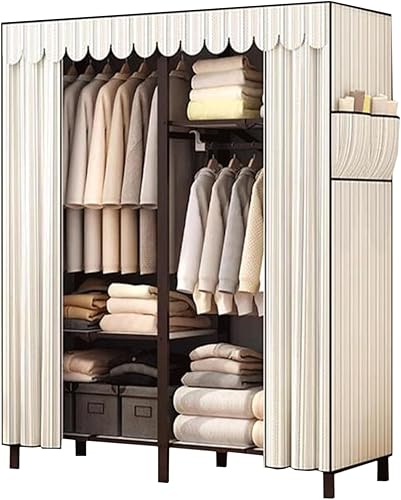 Miniatura 12 de Armarios grandes Armario plegable con cubierta de tela Armario de ropa Armario portátil Armario de metal con marco de hierro Armarios para