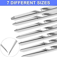 Vista 3 de Prime Model Scriber Gundam Resin Carved Scribe Line Hobby Cutting Tool Chisel, Model Chisel with 7 Blades (0.1/0.2/0.4/0.6/0.8/1.0/2.0mm)，for