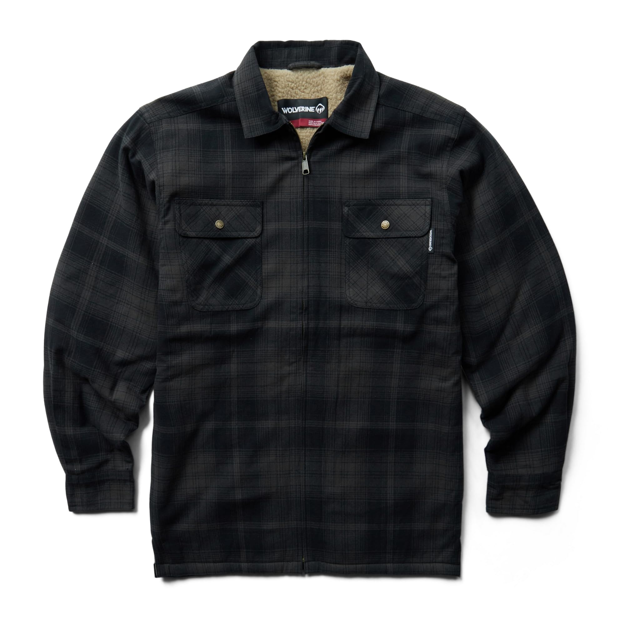 Wolverine Sherpa Lined Zip Shirt Jacket