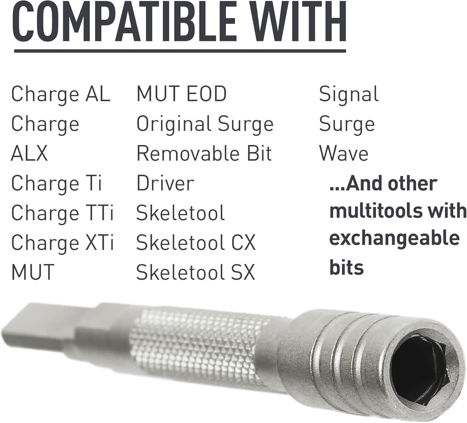 LEATHERMAN, Bit Driver Extender Add-on Accessory for Multitools, Built in the USA, Black - Drill Bits - 