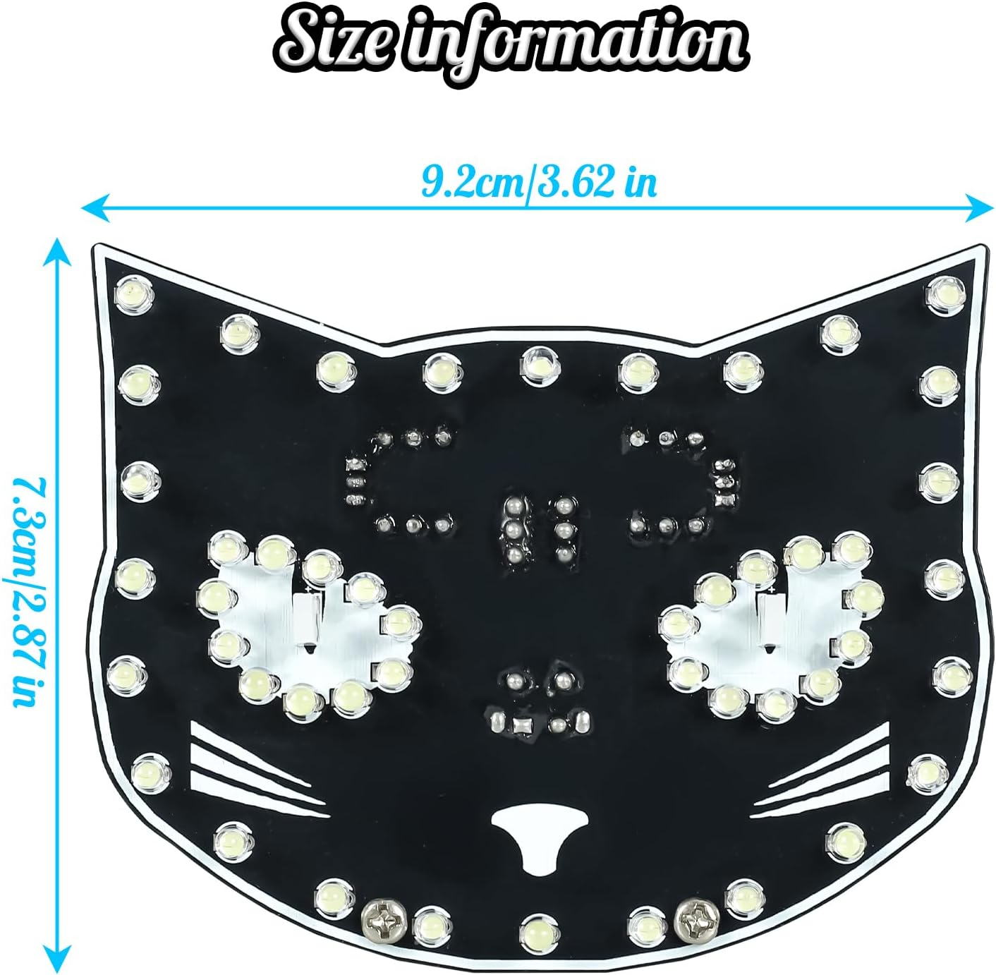 LED Black Cat Soldering Practice Kit, ICSTATION Touch Control Cat Light Soldering Learning Kit With 3 Lighting Modes Brightness Adjustment DIY Cat Light for School Students Education Christmas Present