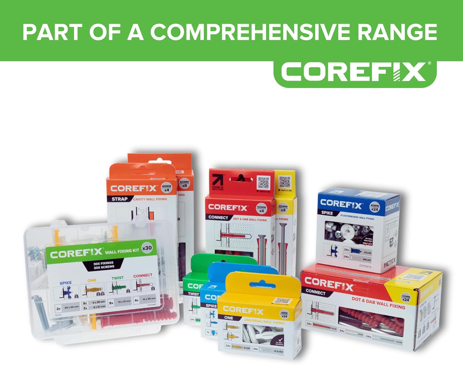 Complete Wall Anchor Kit (Pack of 30), Self Drilling Drywall Anchors, Raw Anchors and Screws & Cavity Wall Screws. Suitable for Drywall, Dot & Dab, Masonry & Cavity Walls.