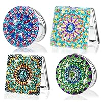 Amazon.co.jp: 丸い曼荼羅 4個ダイヤモンドアートペインティング