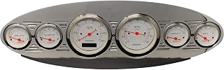 Dolphin Gauges Universal Oval 6 Gauge Dash Cluster Panel Programmable White