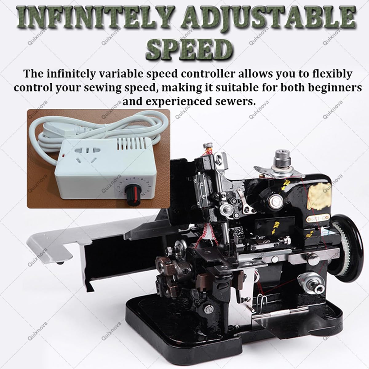 Máquinas remalladoras y overlock de 250 W - Máquina de Coser Industrial automática de 3000 Puntadas/Minuto para Tejidos de Punto, Vaqueros, Tiendas de campaña y Otros artículos Blue