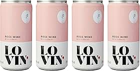Lovin Vinho Rosé Frisante Em Lata ’ Wine 269 Ml (4 Unidades)