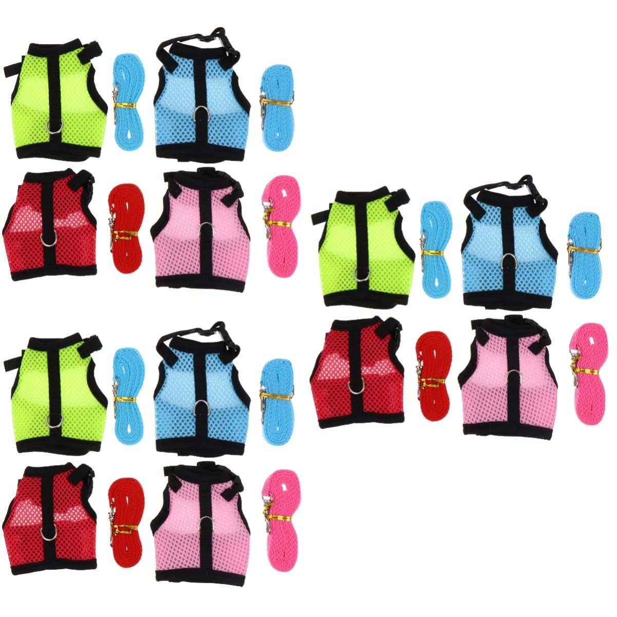 12 Pz gilet da coniglio accessori per furetti imbracatura di ghinea canotta criceto guinzaglio di coniglio guinzaglio per conigli cintura capi di abbigliamento corda di
