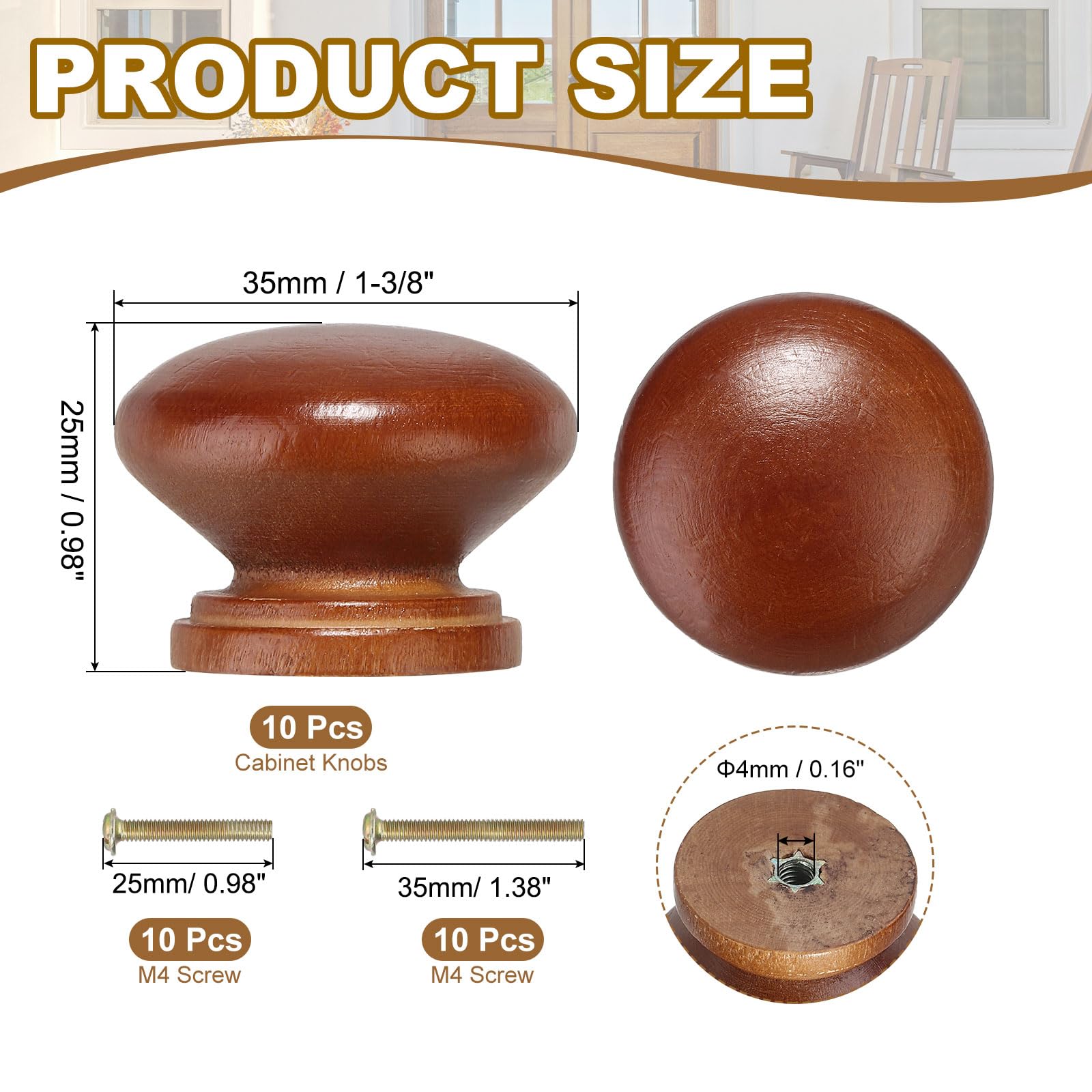 PATIKIL 1-3/8 Inch Knobs - Image 2