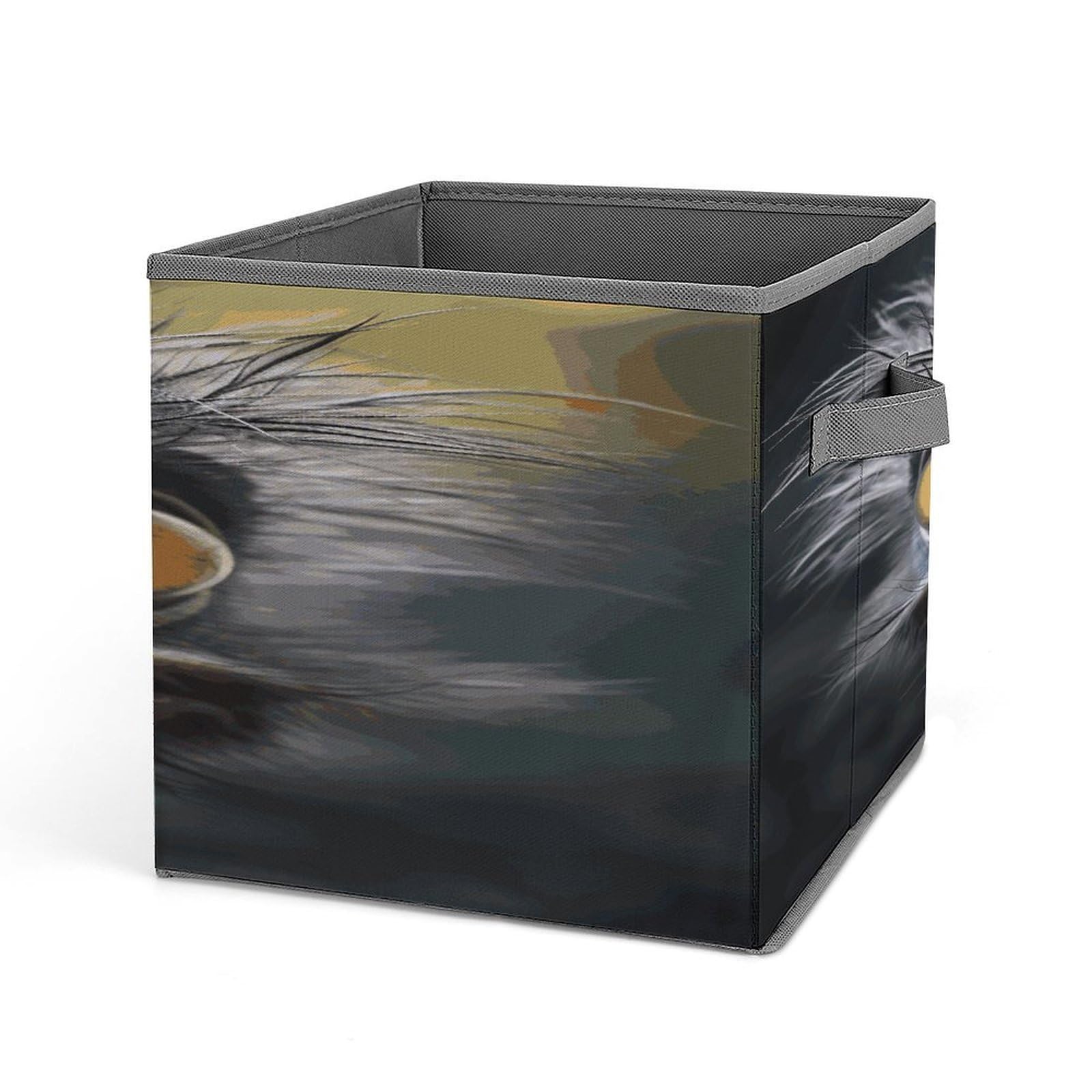 Fodpand Style Emu Storage Cubes Foldable Decorative Fabric, Storage Bins Baskets With Handles, Closet Organizers And Storage For Home, Office,Closet, Clothes