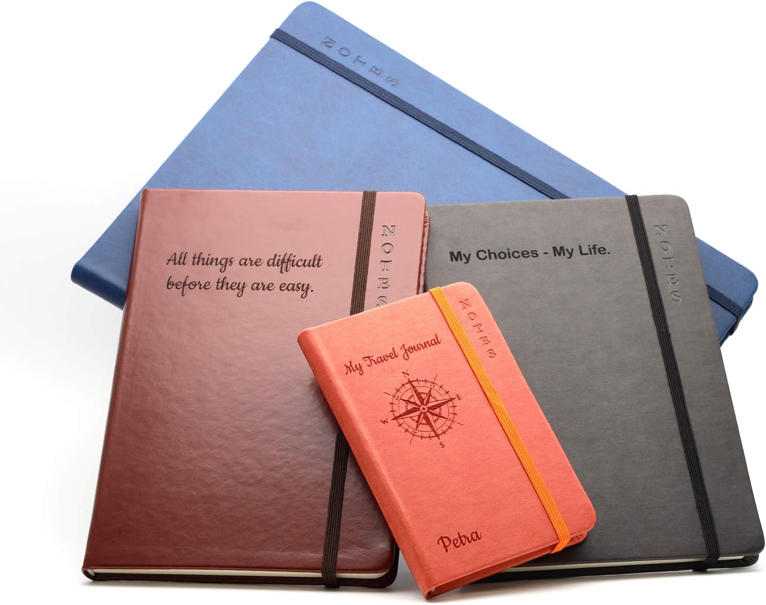 Personalized Custom Premium Hardcover Notebook | Design A Truly Unique Journal | Laser Engraved Gift Idea - A6, Orange