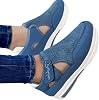 ZBYY Womens Summer Casual Sneakers Closed Toe Walking Breathable Outdoor Sandals Comfort Wedge Platform Loafers