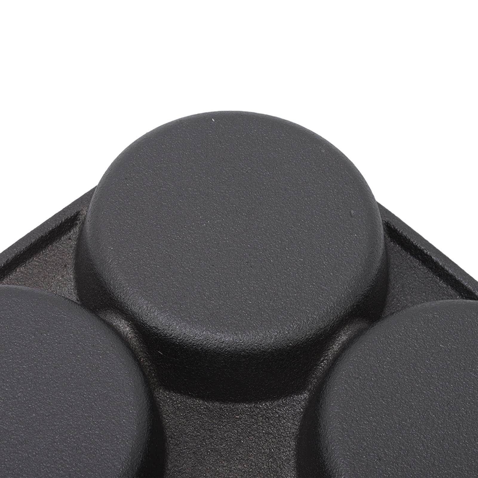 Sartén para huevos, hierro fundido duradero con de madera, sartén antiadherente 4 tazas para desayuno familiares, cocinas domésticas y camping